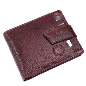 klauss premium leather wallet – dark brown