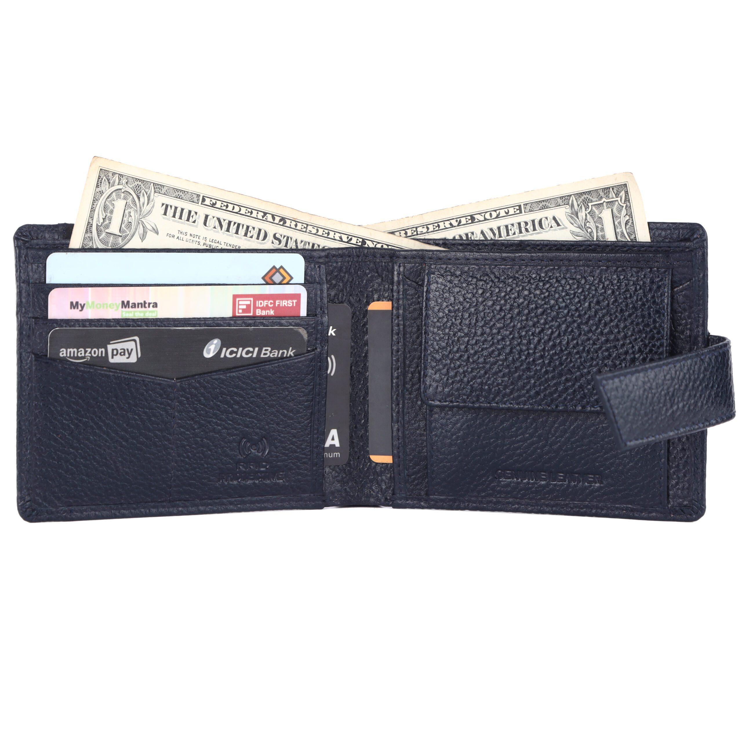 klauss premium leather wallet – navy blue klauss premium leather wallet – navy blue