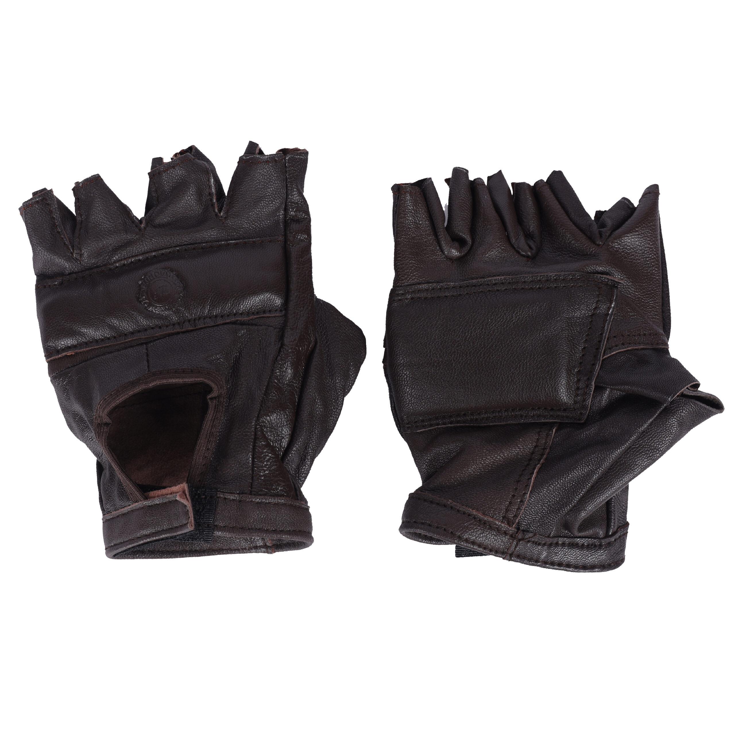 klauss brown leather half finger gloves – premium riding & fitness wear klauss brown leather half finger gloves – premium riding & fitness wear