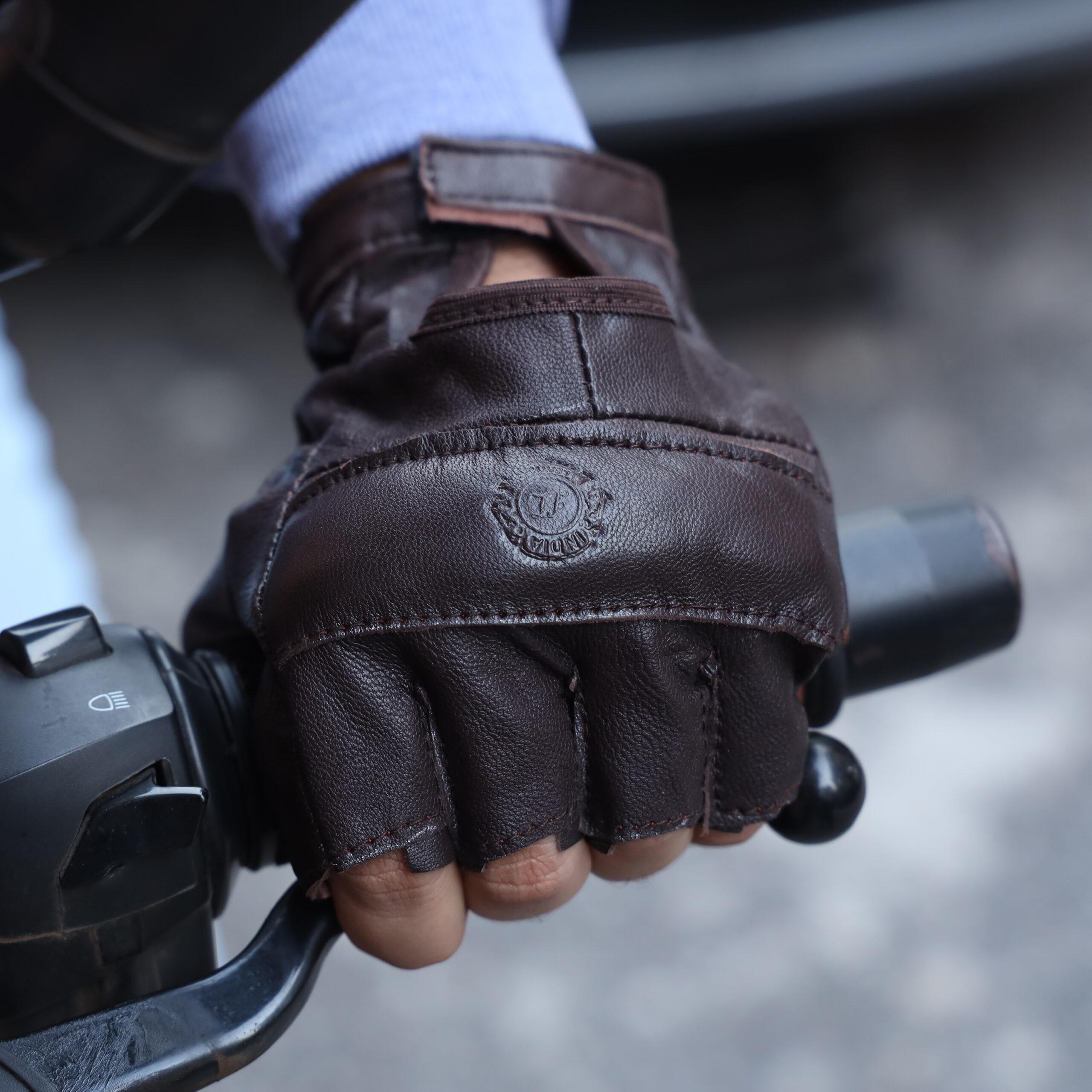 klauss brown leather half finger gloves – premium riding & fitness wear klauss brown leather half finger gloves – premium riding & fitness wear