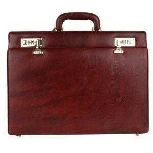 klauss maruti leather briefcase – brown
