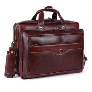 klauss executive 16 inch leather laptop briefcase signature edition