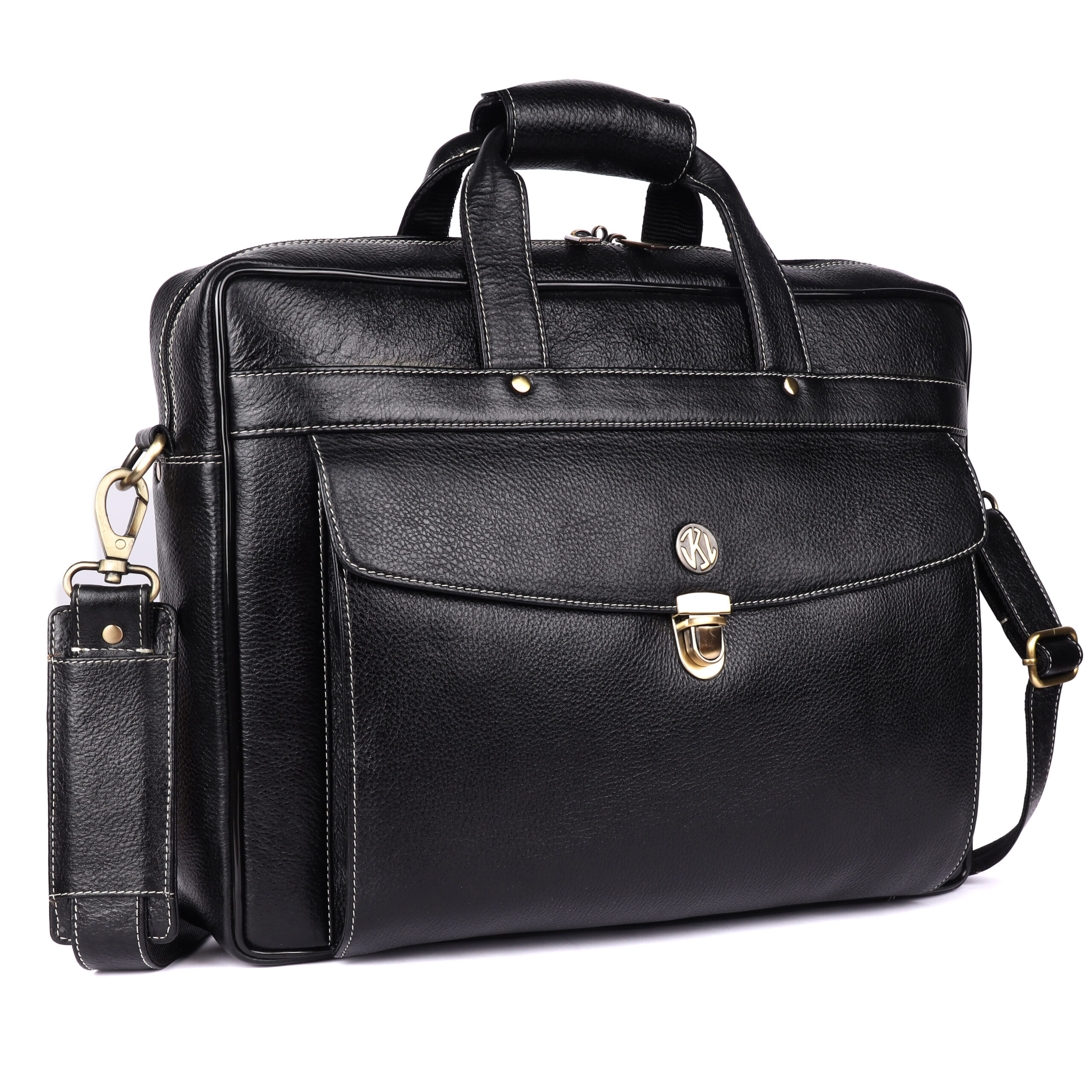 klauss executive 16 inch leather briefcase the streamlined traveler