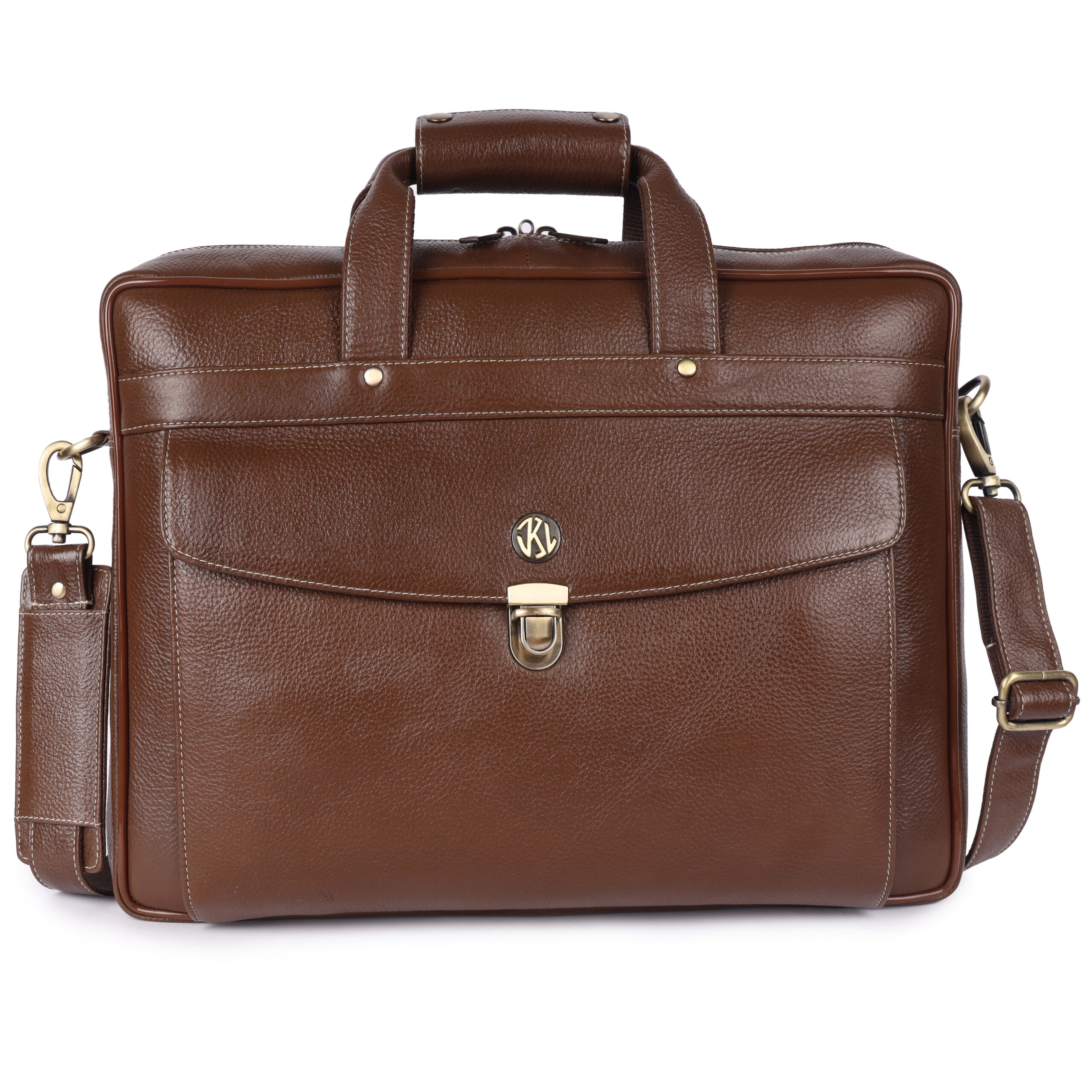 klauss executive 16 inch leather briefcase the streamlined traveler brushwood