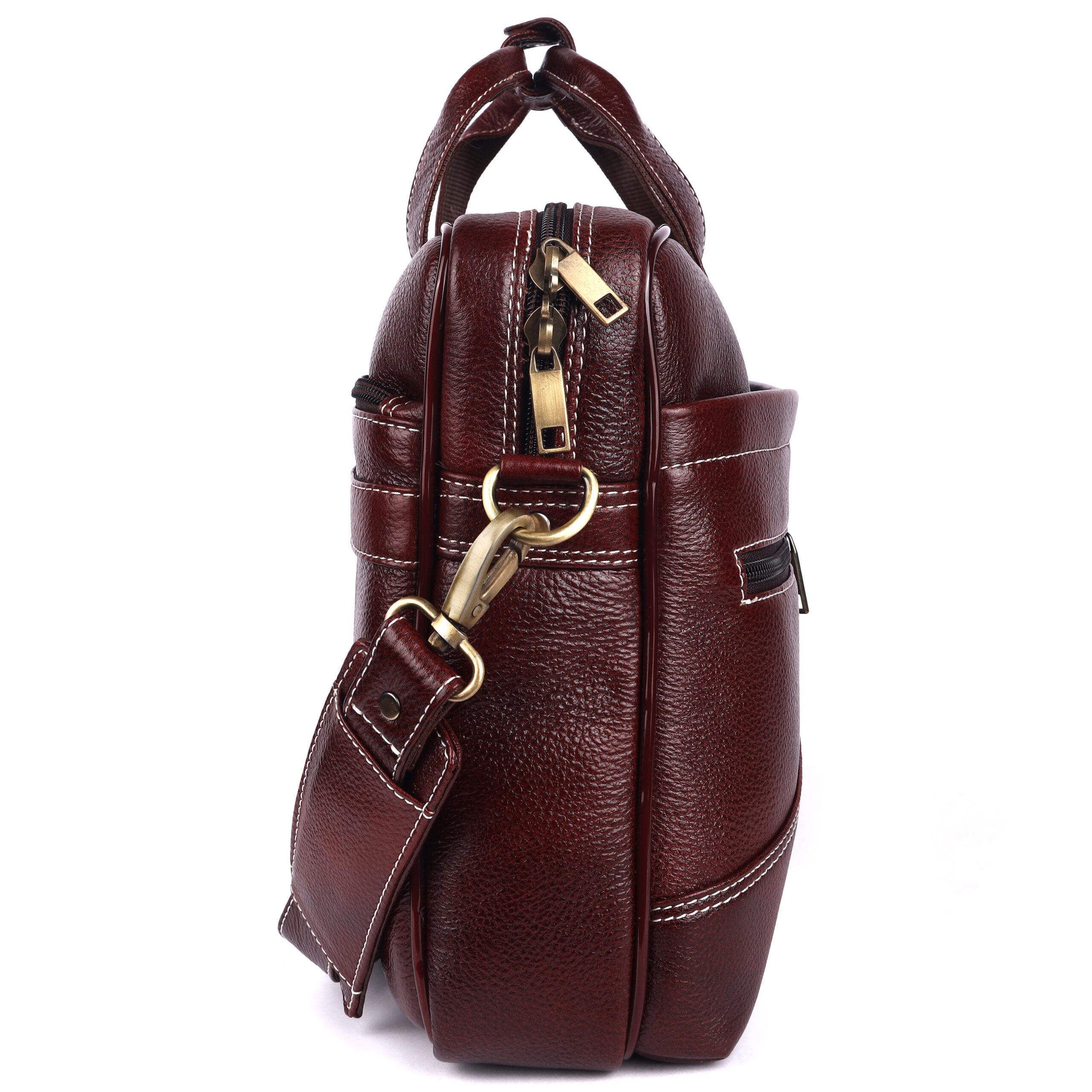 klauss executive 16 inch leather briefcase streamlined single compartment klauss executive 16 inch leather briefcase streamlined single compartment